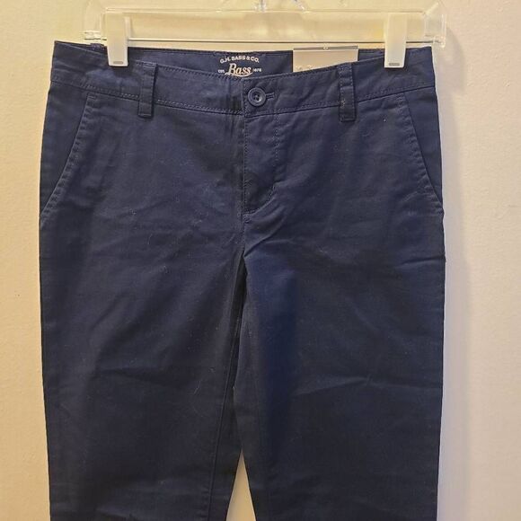 G.H Bass & Co Women Blue Larson Chino Dress Pants Size 0 - Picture 2 of 6